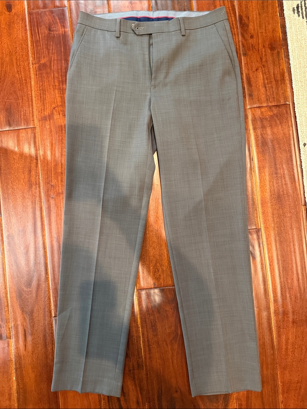 Chaps Navy Dress Pants with Red Trim